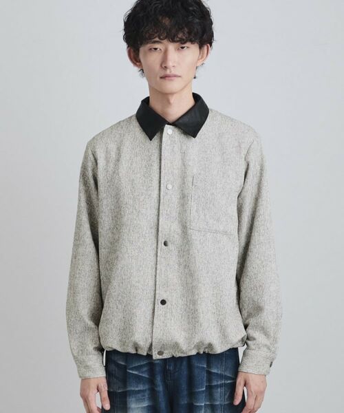 tk.TAKEO KIKUCHI / ティーケー タケオキクチ シャツ・ブラウス | 衿配色ツイードシャツ | 詳細15