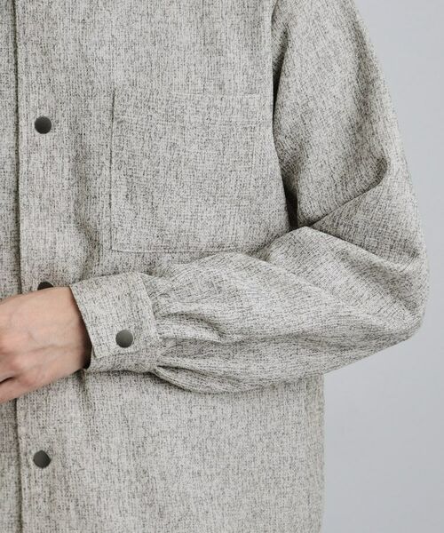 tk.TAKEO KIKUCHI / ティーケー タケオキクチ シャツ・ブラウス | 衿配色ツイードシャツ | 詳細17