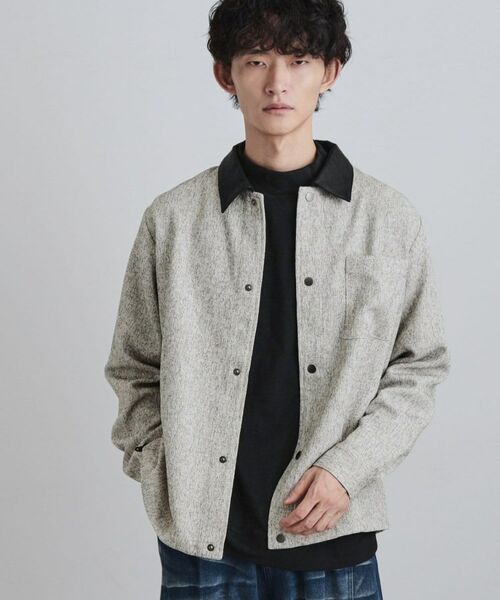 tk.TAKEO KIKUCHI / ティーケー タケオキクチ シャツ・ブラウス | 衿配色ツイードシャツ | 詳細2