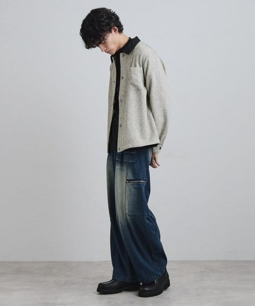 tk.TAKEO KIKUCHI / ティーケー タケオキクチ シャツ・ブラウス | 衿配色ツイードシャツ | 詳細3