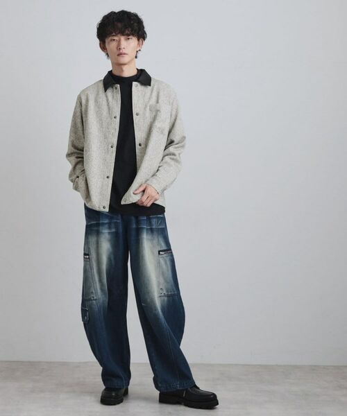 tk.TAKEO KIKUCHI / ティーケー タケオキクチ シャツ・ブラウス | 衿配色ツイードシャツ | 詳細4