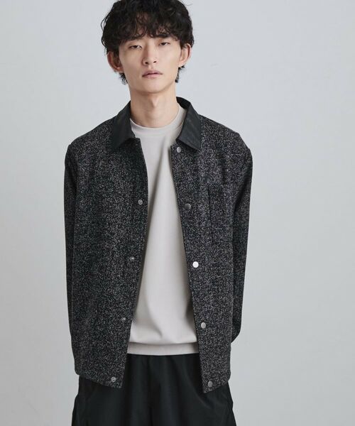 tk.TAKEO KIKUCHI / ティーケー タケオキクチ シャツ・ブラウス | 衿配色ツイードシャツ | 詳細7