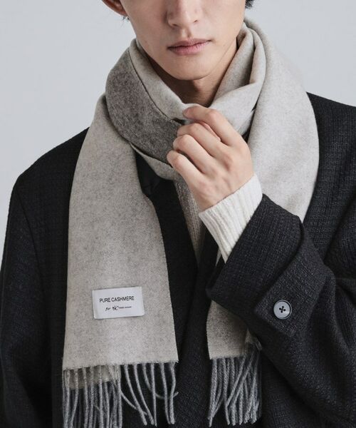 tk.TAKEO KIKUCHI / ティーケー タケオキクチ マフラー・ショール・スヌード・ストール | 【カシミヤ100％】ピュアカシミヤリバーシブルマフラー | 詳細5