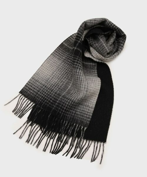 tk.TAKEO KIKUCHI / ティーケー タケオキクチ マフラー・ショール・スヌード・ストール | カシミヤ混マフラー(ブラック(119))