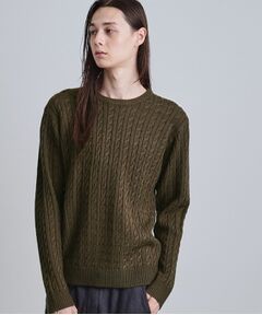 tk.TAKEO KIKUCHI / ティーケー タケオキクチ ニット・セーター | ケーブルクルーネックニット