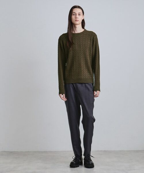 tk.TAKEO KIKUCHI / ティーケー タケオキクチ ニット・セーター | ケーブルクルーネックニット | 詳細11