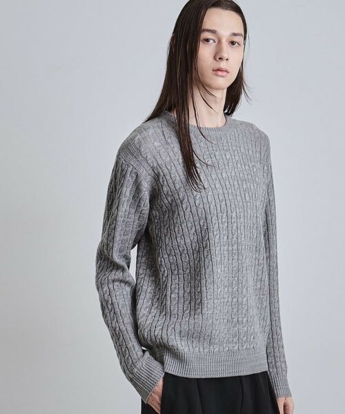 tk.TAKEO KIKUCHI / ティーケー タケオキクチ ニット・セーター | ケーブルクルーネックニット | 詳細13