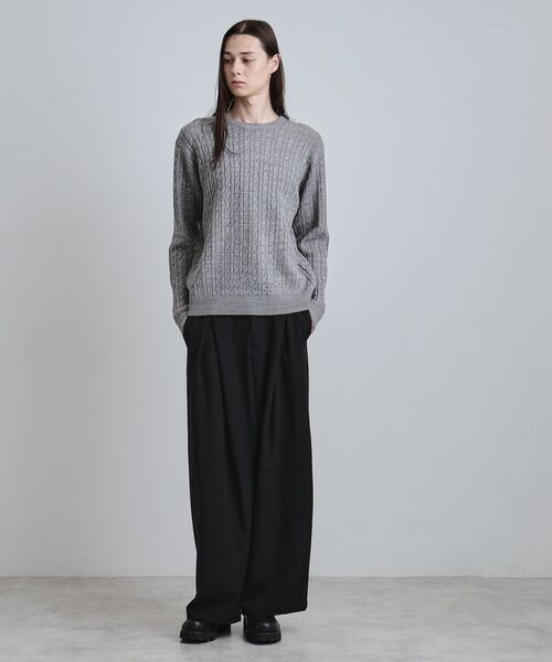 tk.TAKEO KIKUCHI / ティーケー タケオキクチ ニット・セーター | ケーブルクルーネックニット | 詳細14