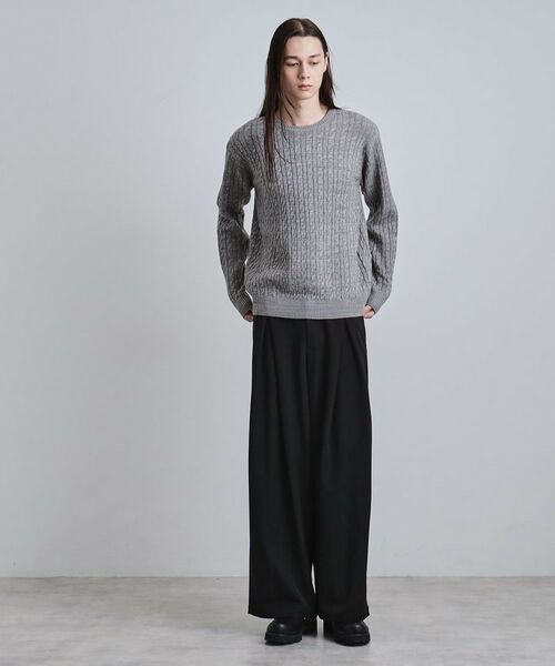 tk.TAKEO KIKUCHI / ティーケー タケオキクチ ニット・セーター | ケーブルクルーネックニット | 詳細15