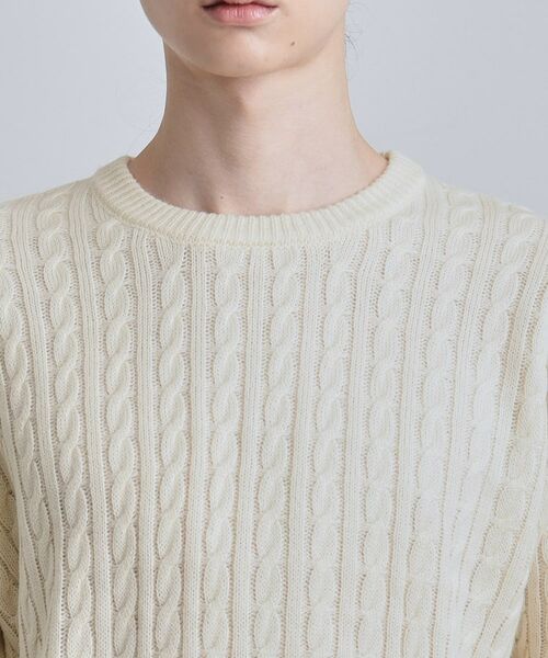 tk.TAKEO KIKUCHI / ティーケー タケオキクチ ニット・セーター | ケーブルクルーネックニット | 詳細20