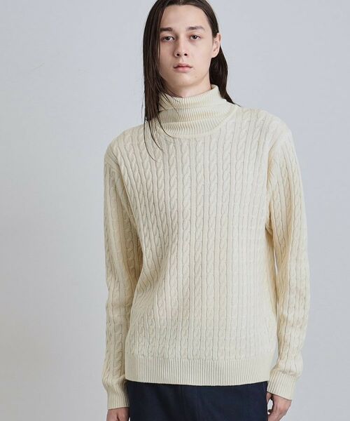 tk.TAKEO KIKUCHI / ティーケー タケオキクチ ニット・セーター | ケーブルタートルニット | 詳細1