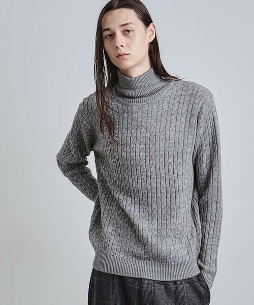 tk.TAKEO KIKUCHI / ティーケー タケオキクチ ニット・セーター | ケーブルタートルニット | 詳細13