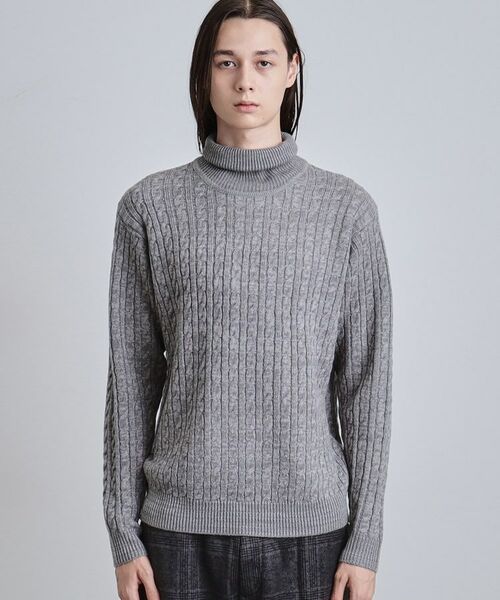 tk.TAKEO KIKUCHI / ティーケー タケオキクチ ニット・セーター | ケーブルタートルニット | 詳細17
