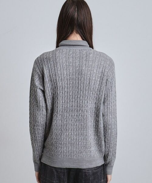 tk.TAKEO KIKUCHI / ティーケー タケオキクチ ニット・セーター | ケーブルタートルニット | 詳細19