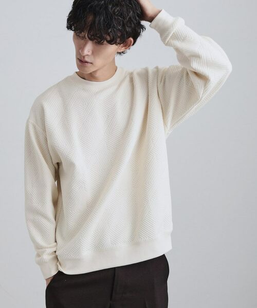 tk.TAKEO KIKUCHI / ティーケー タケオキクチ カットソー | 膨れジャカードクルーカットソー | 詳細1