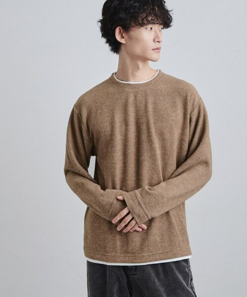 tk.TAKEO KIKUCHI / ティーケー タケオキクチ カットソー | フェイクレイヤードニットソー | 詳細13