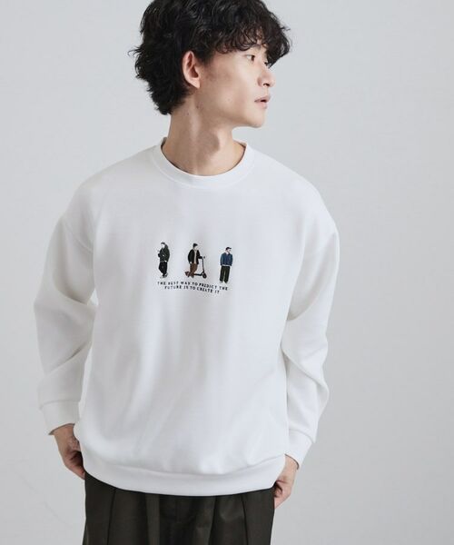 tk.TAKEO KIKUCHI / ティーケー タケオキクチ スウェット | ピープル刺繍スウェット | 詳細1