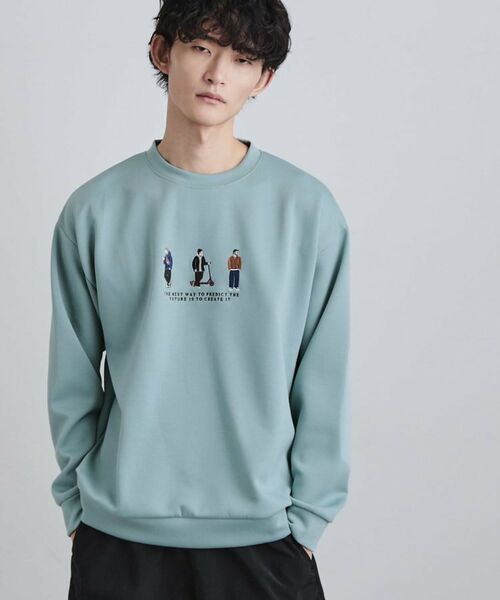 tk. TAKEO KIKUCHI/ティーケー タケオキクチ ピープル刺繍スウェット ライトグリーン(020) 04(LL) tk. TAKEO KIKUCHI/ティーケー タケオキクチ ピープル刺繍スウェット ライトグリーン(020) 04(LL)