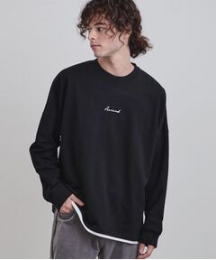 tk.TAKEO KIKUCHI / ティーケー タケオキクチ カットソー | ドルマンレイヤードスウェット