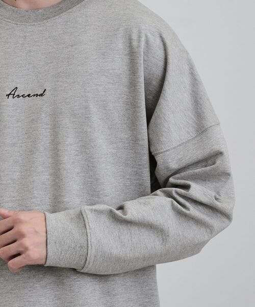 tk.TAKEO KIKUCHI / ティーケー タケオキクチ カットソー | ドルマンレイヤードスウェット | 詳細21