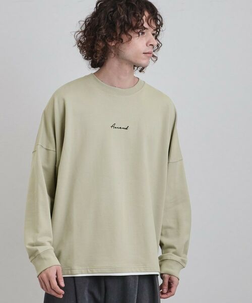 tk.TAKEO KIKUCHI / ティーケー タケオキクチ カットソー | ドルマンレイヤードスウェット | 詳細9