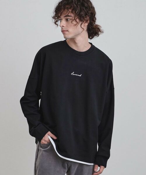 tk. TAKEO KIKUCHI/ティーケー タケオキクチ ドルマンレイヤードスウェット ブラック(019) 04(LL) tk. TAKEO KIKUCHI/ティーケー タケオキクチ ドルマンレイヤードスウェット ブラック(019) 04(LL)