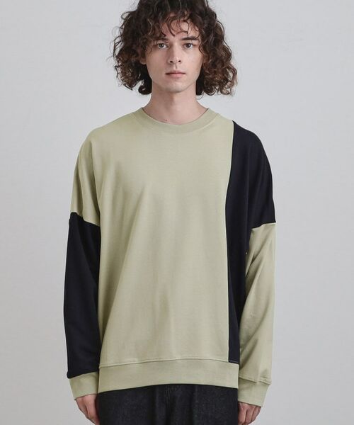 tk.TAKEO KIKUCHI / ティーケー タケオキクチ カットソー | 切り替えスウェット | 詳細13