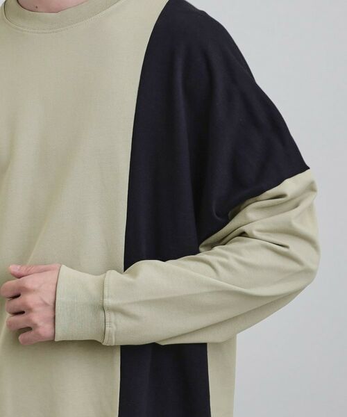 tk.TAKEO KIKUCHI / ティーケー タケオキクチ カットソー | 切り替えスウェット | 詳細17