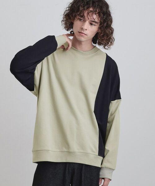 tk.TAKEO KIKUCHI / ティーケー タケオキクチ カットソー | 切り替えスウェット | 詳細9