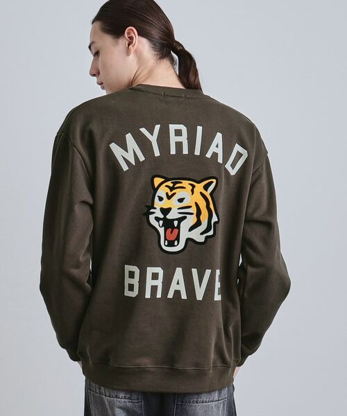 tk. TAKEO KIKUCHI/ティーケー タケオキクチ とらフロッキースウェット ブラウン(044) 02(M) tk. TAKEO KIKUCHI/ティーケー タケオキクチ とらフロッキースウェット ブラウン(044) 02(M)