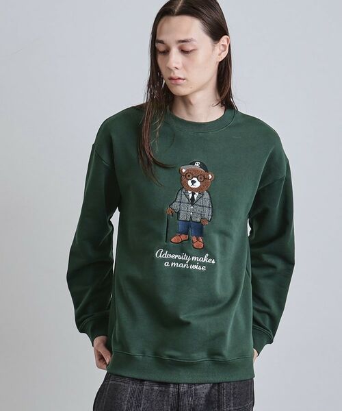 tk. TAKEO KIKUCHI/ティーケー タケオキクチ クマサガラスウェット グリーン(024) 02(M) tk. TAKEO KIKUCHI/ティーケー タケオキクチ クマサガラスウェット グリーン(024) 02(M)