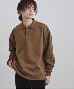 tk.TAKEO KIKUCHI / ティーケー タケオキクチ カットソー | ヘリンボンジャカードスキッパーポロシャツ