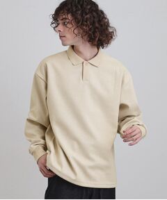 tk.TAKEO KIKUCHI / ティーケー タケオキクチ カットソー | ヘリンボンジャカードスキッパーポロシャツ