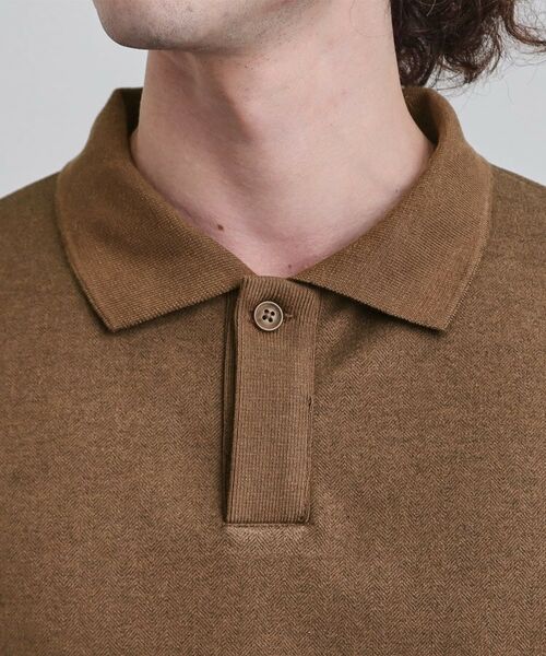 tk.TAKEO KIKUCHI / ティーケー タケオキクチ カットソー | ヘリンボンジャカードスキッパーポロシャツ | 詳細16