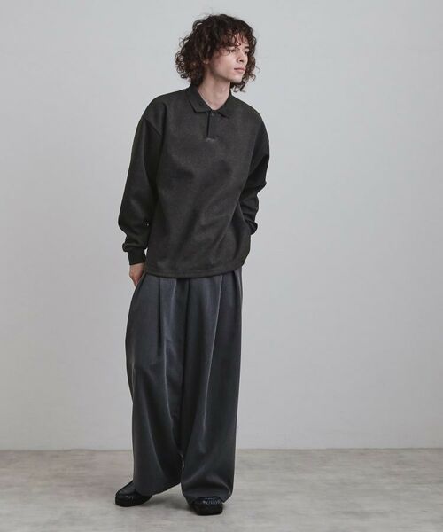 tk.TAKEO KIKUCHI / ティーケー タケオキクチ カットソー | ヘリンボンジャカードスキッパーポロシャツ | 詳細2