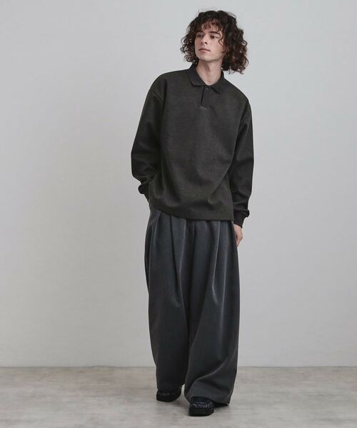 tk.TAKEO KIKUCHI / ティーケー タケオキクチ カットソー | ヘリンボンジャカードスキッパーポロシャツ | 詳細3