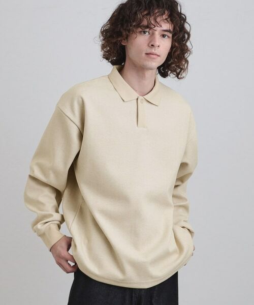 tk.TAKEO KIKUCHI / ティーケー タケオキクチ カットソー | ヘリンボンジャカードスキッパーポロシャツ | 詳細5