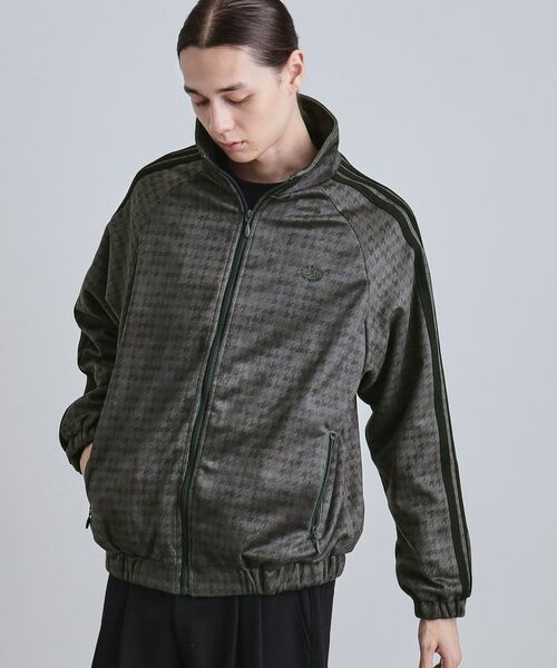 tk.TAKEO KIKUCHI / ティーケー タケオキクチ レザーブルゾン・ジャケット | フェイクスエードトラックジャージ(チャコールグレー(014))