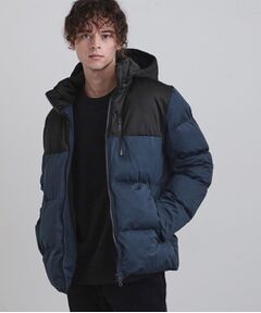 tk.TAKEO KIKUCHI / ティーケー タケオキクチ レザーブルゾン・ジャケット | ポリストレッチ中綿フードブルゾン