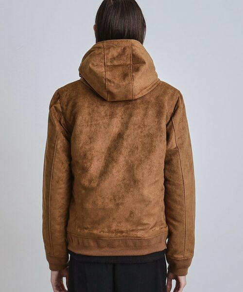 tk.TAKEO KIKUCHI / ティーケー タケオキクチ レザーブルゾン・ジャケット | 中綿スエードキルトフードブルゾン | 詳細13