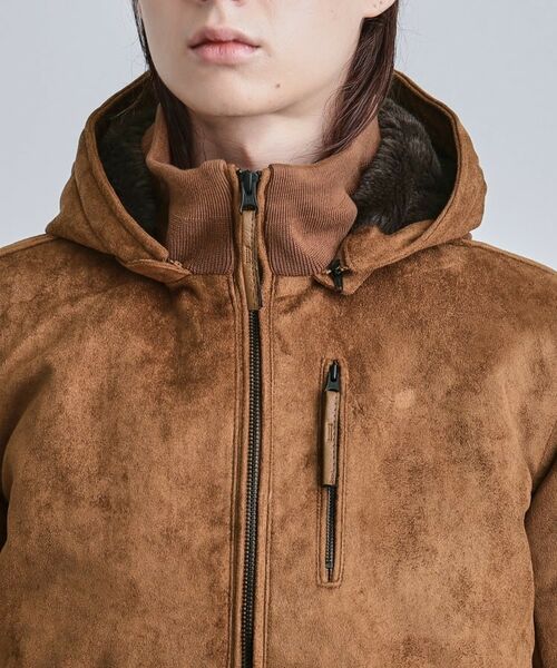 tk.TAKEO KIKUCHI / ティーケー タケオキクチ レザーブルゾン・ジャケット | 中綿スエードキルトフードブルゾン | 詳細14