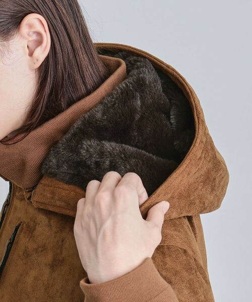 tk.TAKEO KIKUCHI / ティーケー タケオキクチ レザーブルゾン・ジャケット | 中綿スエードキルトフードブルゾン | 詳細16