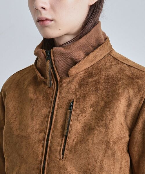 tk.TAKEO KIKUCHI / ティーケー タケオキクチ レザーブルゾン・ジャケット | 中綿スエードキルトフードブルゾン | 詳細17