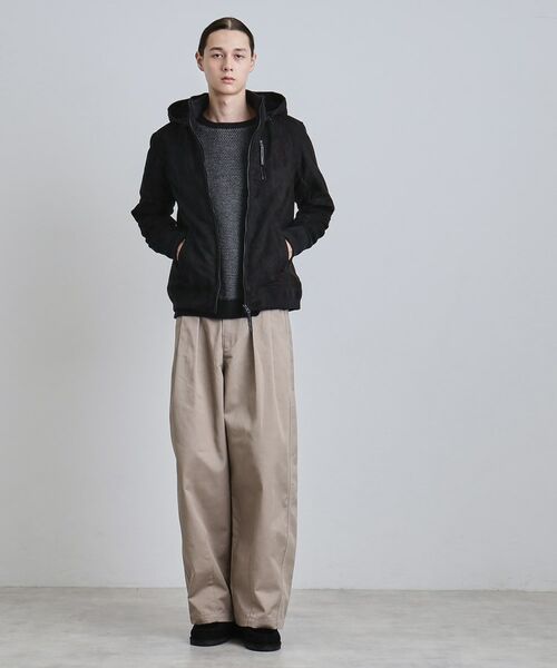 tk.TAKEO KIKUCHI / ティーケー タケオキクチ レザーブルゾン・ジャケット | 中綿スエードキルトフードブルゾン | 詳細2