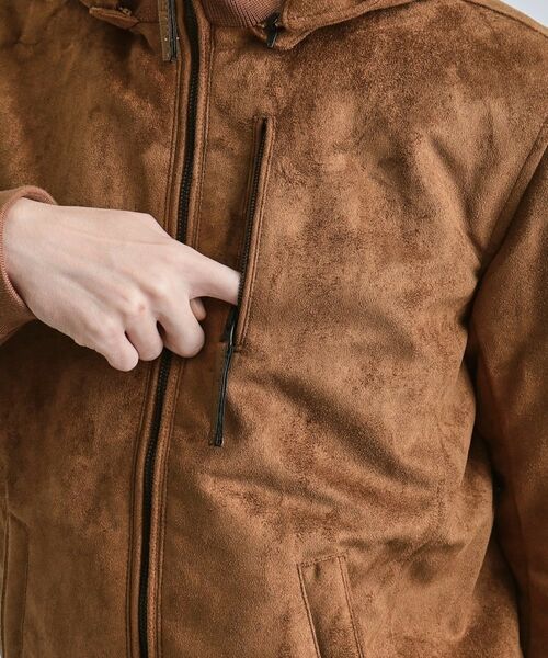 tk.TAKEO KIKUCHI / ティーケー タケオキクチ レザーブルゾン・ジャケット | 中綿スエードキルトフードブルゾン | 詳細22