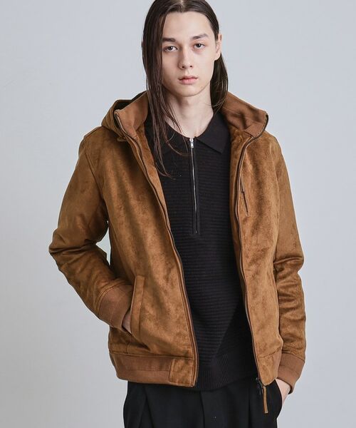 tk.TAKEO KIKUCHI / ティーケー タケオキクチ レザーブルゾン・ジャケット | 中綿スエードキルトフードブルゾン | 詳細5