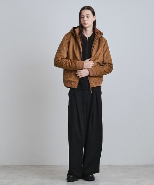 tk.TAKEO KIKUCHI / ティーケー タケオキクチ レザーブルゾン・ジャケット | 中綿スエードキルトフードブルゾン | 詳細6