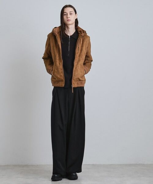 tk.TAKEO KIKUCHI / ティーケー タケオキクチ レザーブルゾン・ジャケット | 中綿スエードキルトフードブルゾン | 詳細7