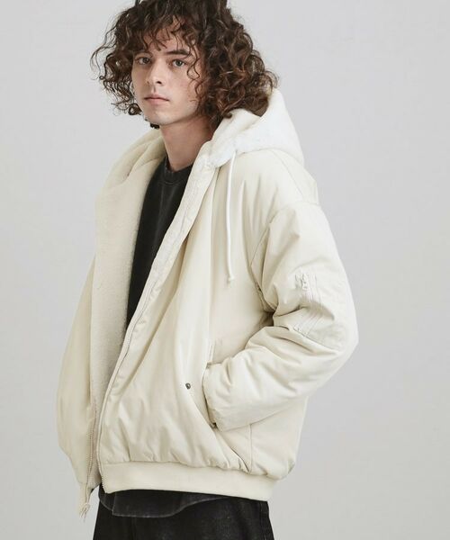 tk.TAKEO KIKUCHI / ティーケー タケオキクチ レザーブルゾン・ジャケット | 【2WAY】リバーシブルMA1＆フェイクファーブルゾン | 詳細1