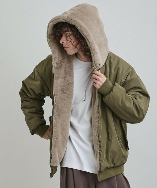 tk.TAKEO KIKUCHI / ティーケー タケオキクチ レザーブルゾン・ジャケット | 【2WAY】リバーシブルMA1＆フェイクファーブルゾン | 詳細15